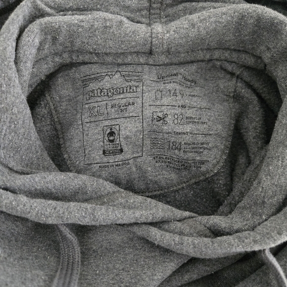 Patagonia Fitz Roy Bear Uprisal Hoody Gray Pullover Hooded Sweatshirt Men's XL - Picture 9 of 9